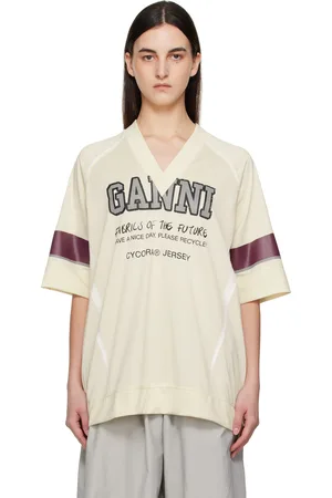 Ganni Off-White Future Mesh Oversized T-shirt