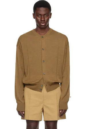 Recto Beige Jacquard Patch Cardigan