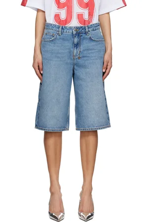 KSUBI Blue Low Rider Swept Shorts