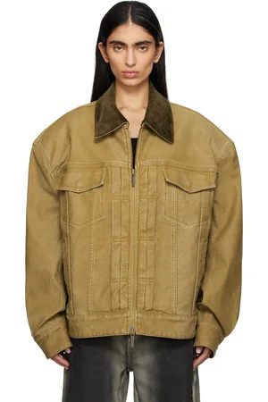 Feng Chen Wang Tan Washed Canvas Workwear Jacket