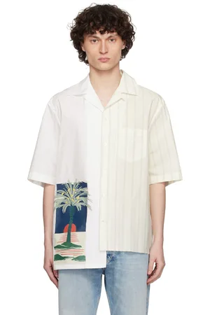 Lanvin Off-White Printed Asymmetric Shirt