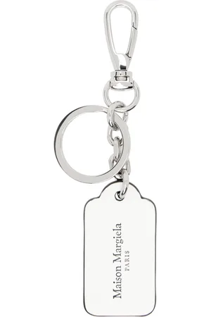 Maison Margiela Silver & White Four Stitches Keychain