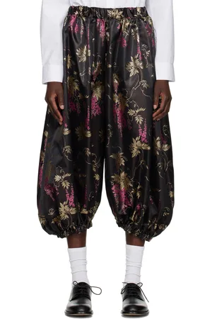 Comme des Garçons Black Jacquard Trousers
