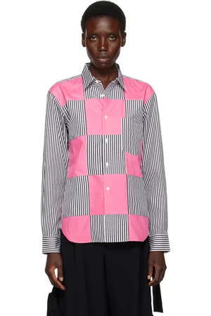 Comme des Garçons White Cotton Broad Stripe Shirt