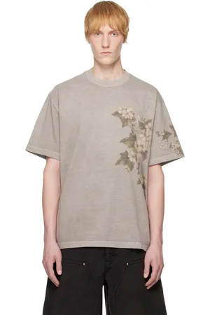 WOOYOUNGMI Gray Faded Flower T-shirt