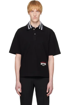 WOOYOUNGMI Black Knit Collar Polo