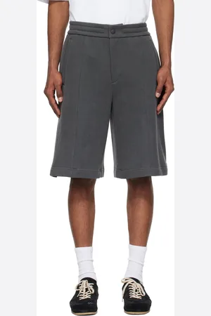 Solid Gray Drawstring Shorts
