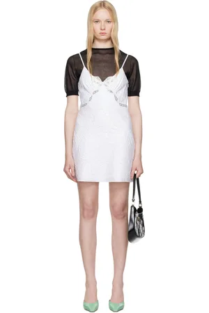 Shushu/Tong White Cutout Bow Sling Minidress