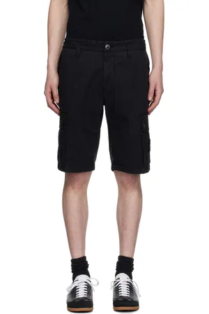 Stone Island Black Supima Cotton Twill Stretch-TC Shorts