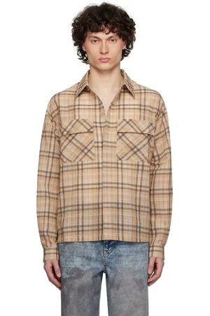 Represent Beige Sheer Flannel Shirt