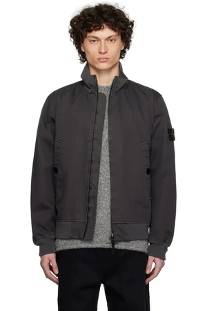 Stone Island Gray Raso Gommato 3L Jacket