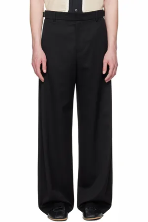 SYSTEM SSENSE Exclusive Black Twill Trousers