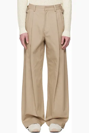 SYSTEM SSENSE Exclusive Beige Herringbone Trousers