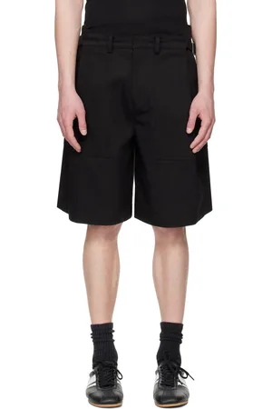 SYSTEM SSENSE Exclusive Black Twill Shorts