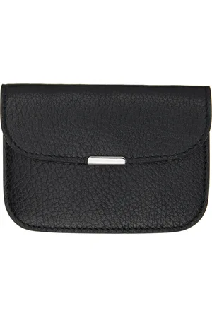 LEMAIRE Black Soft Tab Card Holder