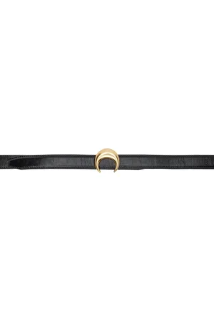 Marine Serre Black Buckle Leather Belt