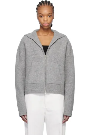 MARIA MCMANUS Gray Felted Wool Hoodie