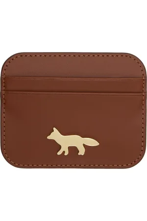 Maison Kitsuné Brown Edie Card Holder
