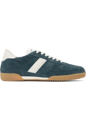 Tom Ford Blue & White Suede Terence Sneakers