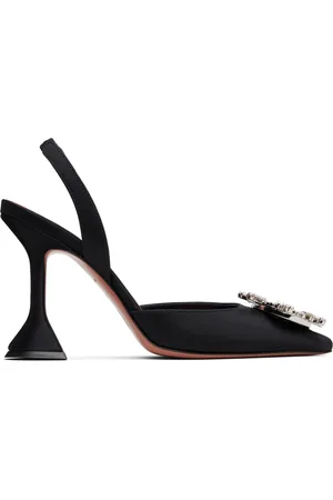 Amina Muaddi Black Begum Sling Heels