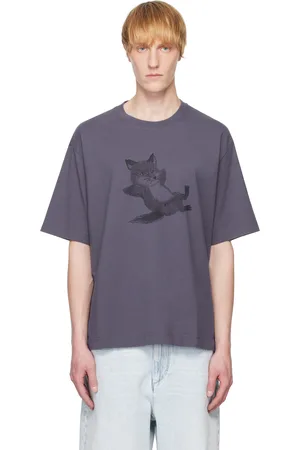 Maison Kitsuné Navy Chillax Print Oversize T-shirt