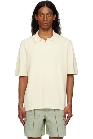 Maison Kitsuné Off-White Bold Fox Head Embroidered Knitted Polo