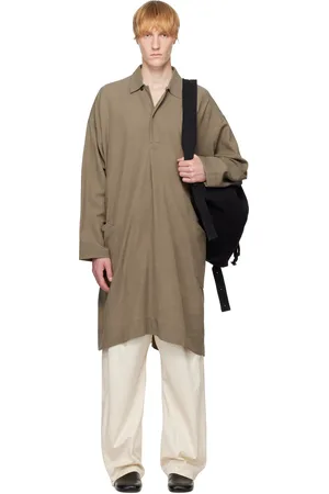 JAN JAN VAN ESSCHE Taupe Wrinkled Cloth Tunic#39 Shirt