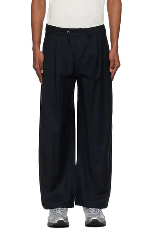 Maharishi 6058 Asymmetrical Wool Pleated Trousers