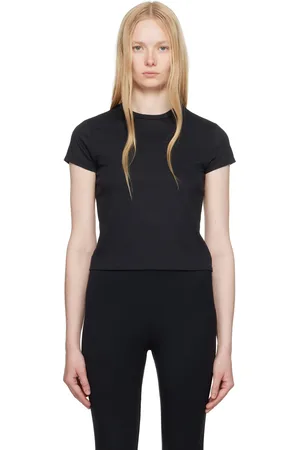 SKIMS Black Relaxed Tees Shrunken T-shirt