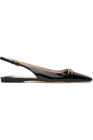 Tom Ford Black Patent Leather Whitney Slingback Ballerina Flats