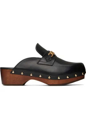 Tom Ford Black Natural Leather Whitney Clogs