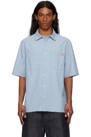 Maison Kitsuné Blue Relaxed Short Sleeve Shirt
