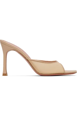 Amina Muaddi SSENSE Exclusive Alexa Mesh 95 Heeled Sandals