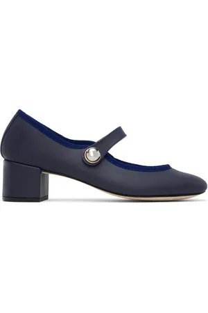 Repetto Navy Fabienne Mary Jane Heels