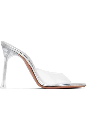 Amina Muaddi SSENSE Exclusive Alexa Glass 105 Heeled Sandals