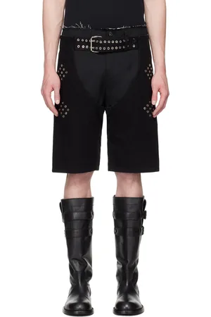 Ludovic De Saint Sernin Chaps Denim Shorts