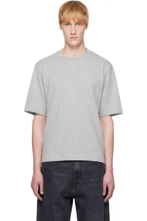 Marine Serre Gray Moon Logo Jersey Loose Fit T-shirt
