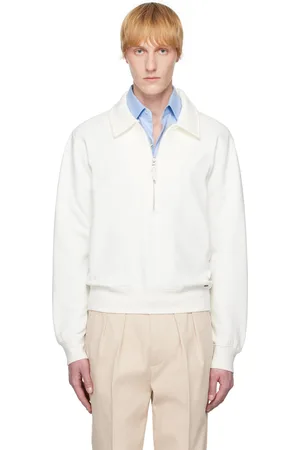 Tom Ford Off- Cotton Cashmere Zip Rugby Jacket