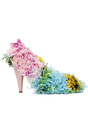 Moschino Multicolor Tufting Heels