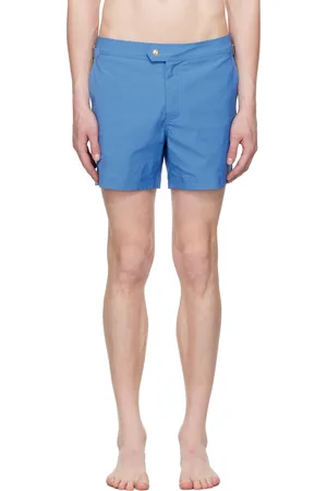 Tom Ford Blue Poplin Swim Shorts
