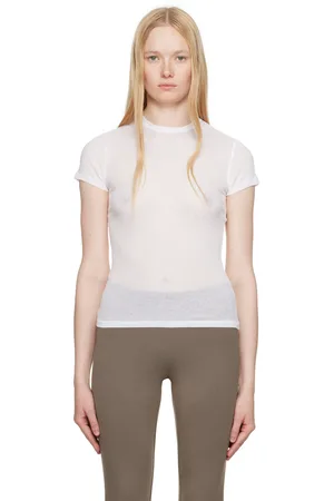 SKIMS White Sheer Cotton T-shirt