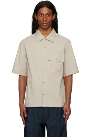 Maison Kitsuné Taupe Short Sleeve Overshirt