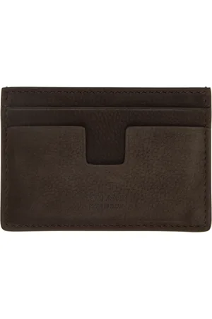 Tom Ford Brown Nubuck Classic Card Holder