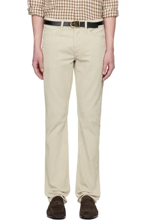 Tom Ford Beige Micro Cord Slim Fit Jeans