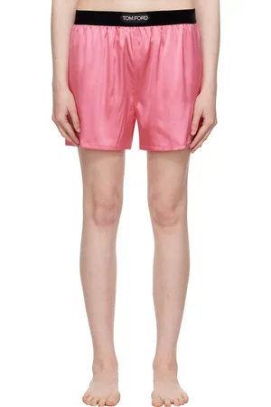 Tom Ford Pink Stretch Silk Satin Boxer Shorts