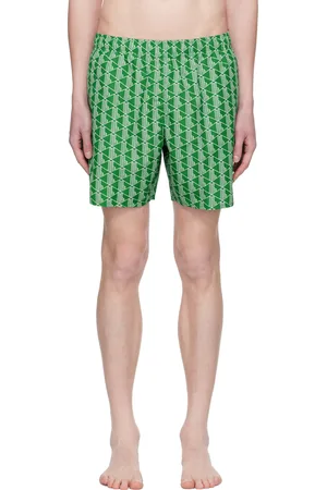 Lacoste Green Monogram Swim Shorts