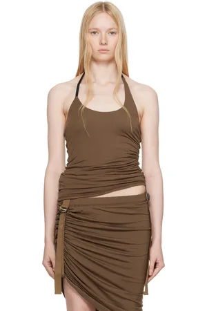 Helmut Lang Brown Wind Harness Top
