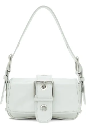 By Far Off-White Eloise Creased Leather Bag