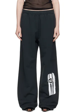 Maison Margiela Black Unbrushed Sweat Lounge Pants