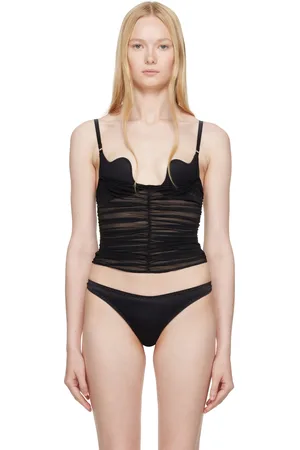 FLEUR DU MAL Black Seduce U-Plunge Mesh Cami Bra